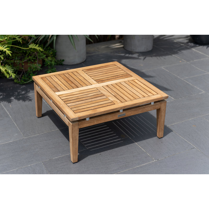 Table basse d'extérieur 100% bois de teck massif et aluminium Amazonia
