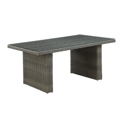 Badal All-Weather Wicker Outdoor 26"H Cocktail Table