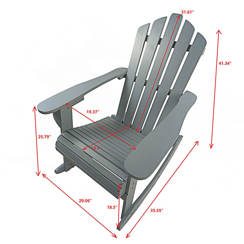 Chaise Adirondack inclinable en bois