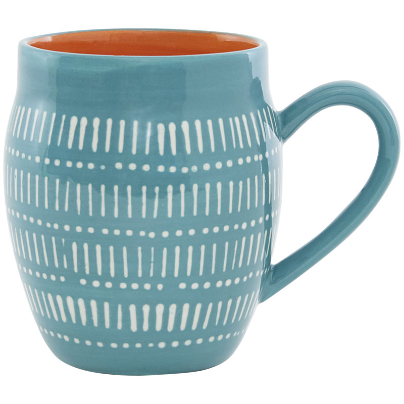 Turquoise Glazed Ceramic 16-Piece Dinnerware Set with Trim Embellishment