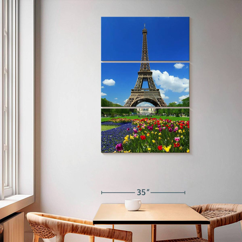 Eiffel Tower At Springtime, 65" H x 42" W