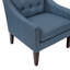 Chaise d'appoint - Tissu d'ameublement bleu capitonné-616355589