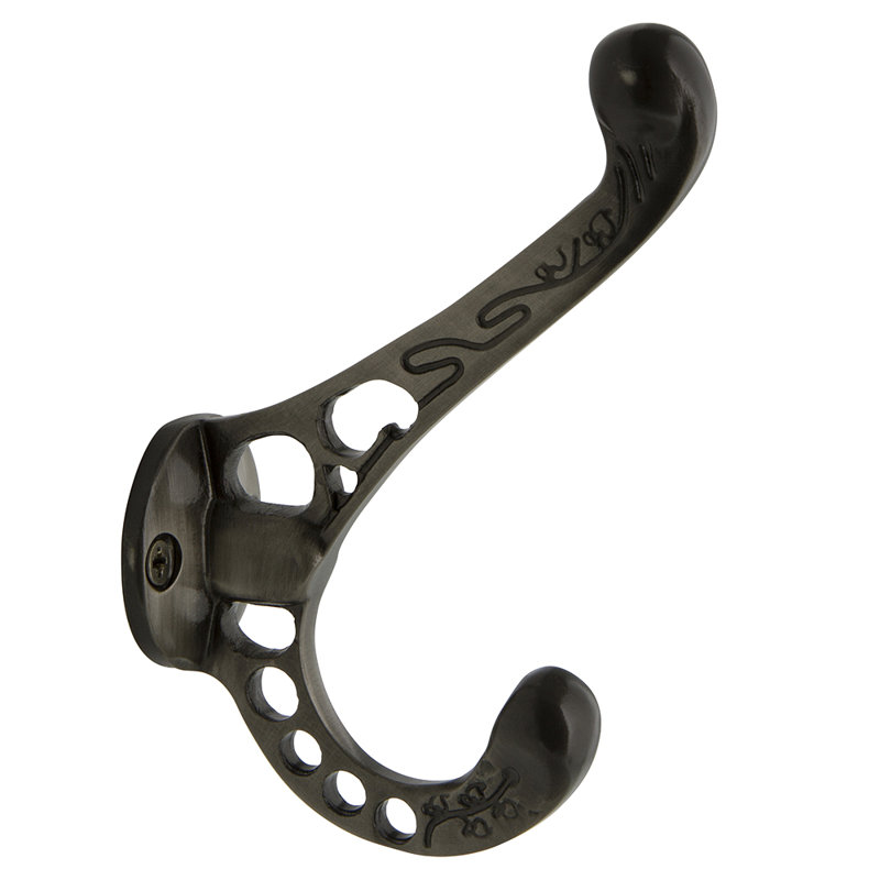 Victorian Coat Hook, Antique Pewter