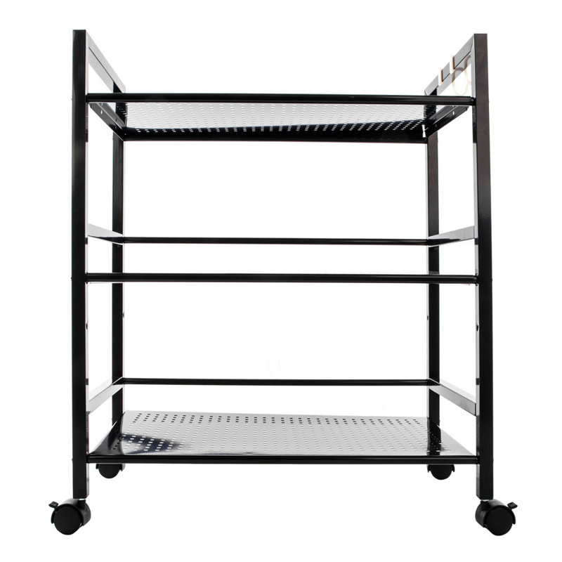29.53'' H x 23.62'' W Utility Cart with Wheels, Black