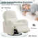 Reiby Modern Upholstered Manual Recliner Nursery Chair with Swivel and rocker