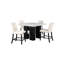 Table de bar en bois massif et panneau de fibres à densité moyenne blanc l 48 po x P 48 po-132204793