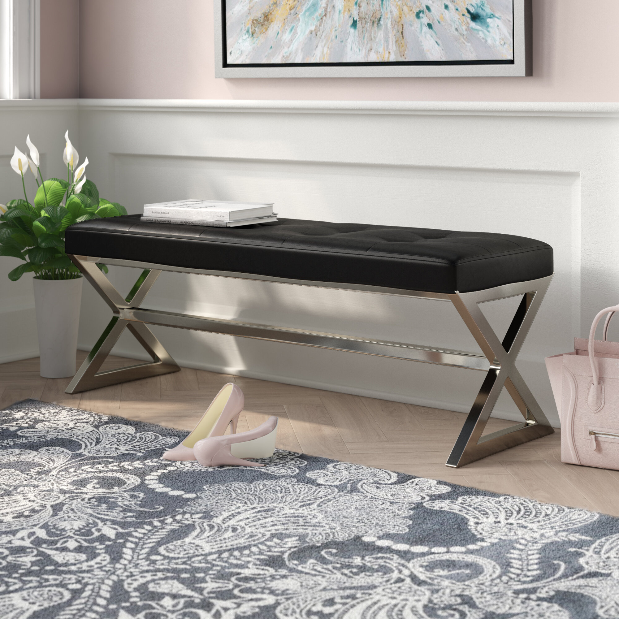 Mercer41 Chaquetta Two Seat Bench & Reviews | Wayfair