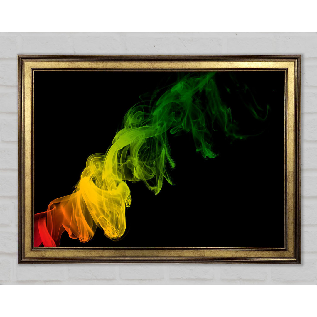 Smoke Twist Rainbow - Einzelner Bilderrahmen Kunstdrucke auf Holz