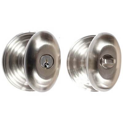 Emtek Key-in Single Cylinder Knobset w/ Regular Rosette and Egg Knob