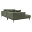 Riviera 4 Seater Corner Sofa, Fabric, 286cm Modern L-Shaped with Metal Legs-404754983-418821126