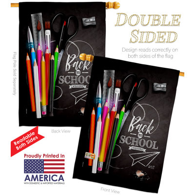 Double Sided 40'' H x 28'' W Polyester Graduation Flag Set