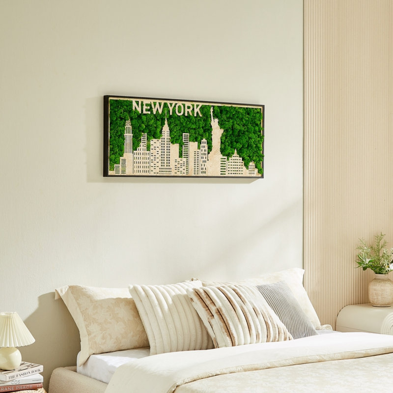 Art mural en métal New York Moss City