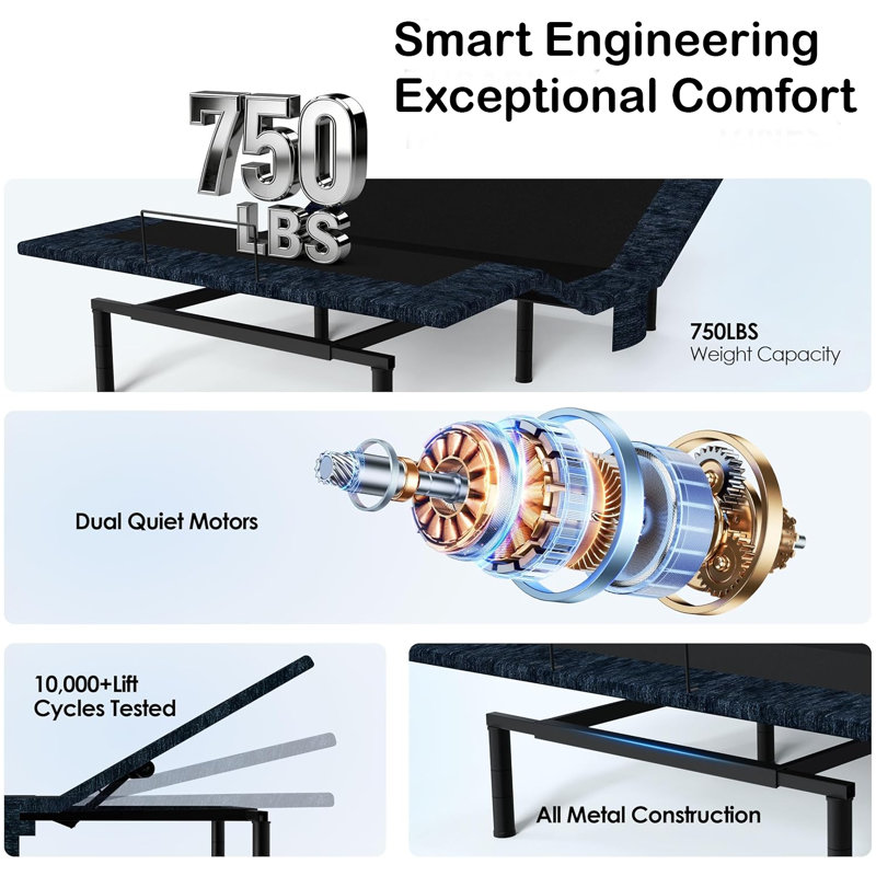 Base réglable Smart Fold F450, Très grand lit