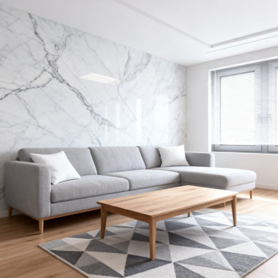 Large Marble Vinyl Wrap Peel And Stick Wallpaper - Thick Waterproof Self-Adhesive Contact Paper For Countertops, Backsplash, Furniture & DIY Home Decor