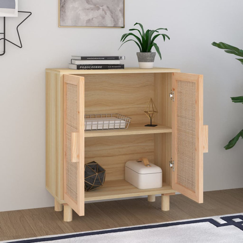 Charlita 60 Cm Wide Pine Wood Sideboard, Brown