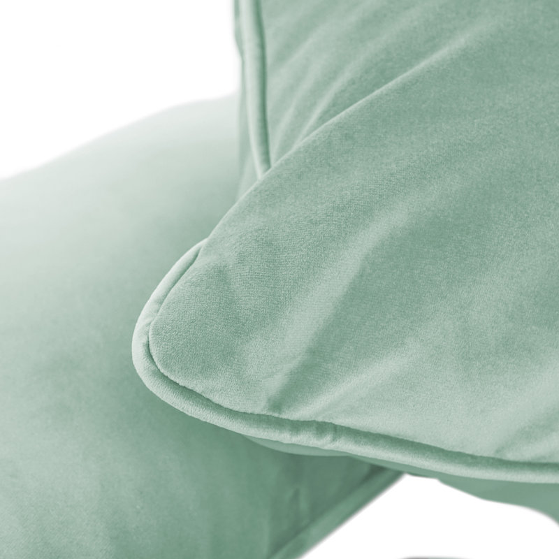 Rectangle Lumbar Microfiber Pillow with Piping, 2-pack, Aloe, Rectangular 12"H x 20"W