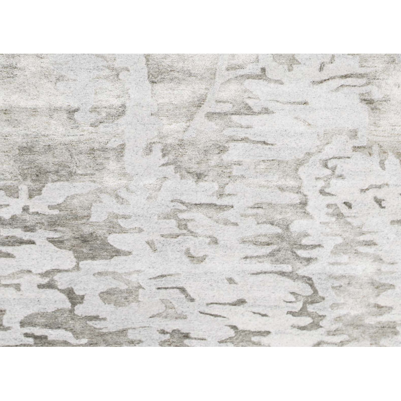 Trenton Abstract Area Rug in Light Gray, Rectangle 5'10" x 8'10"