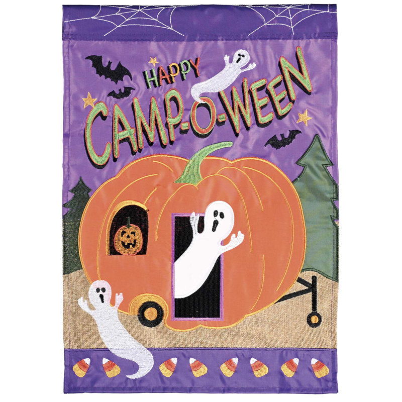 Drapeau de jardin «Happy Camp-O-Ween»
