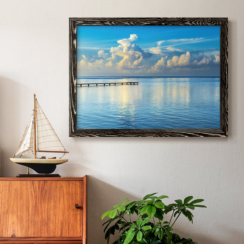 Sunrise Dock, reproduction d'art sur toile, Noir, H 28 po x l 42 po x P 1,5 po