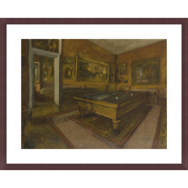 «Billiard Room at Me-nil-Hubert» par Edgar Degas, impression giclée encadrée, H 23,5 po x l 29 po