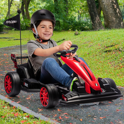 24V Electric Go Kart for Kids Ages 3–8 with 200W Dual Motor