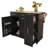 Kitchen Island with Drop Leaf, Kitchen Storage Cart with 3 Tier Pull Out Cabinet Organizer, Internal Storage Rack, Rolling Kitchen Cart on Wheels with Towel Rack, 2 Drawers, for Kitchen, Black-1120743380