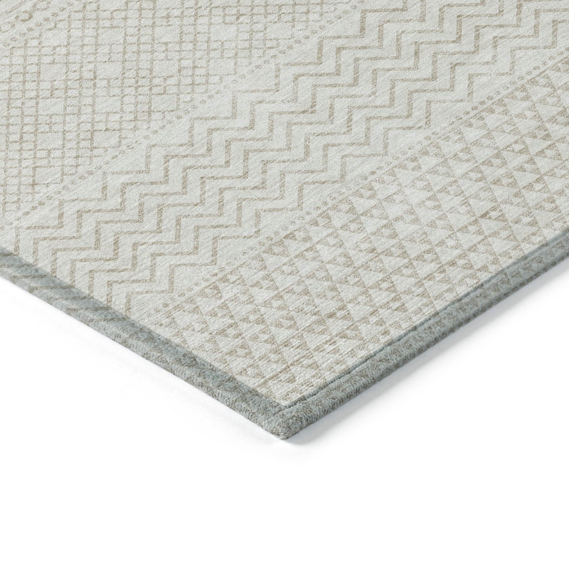 Tisdell Area Rug with Non-Slip Backing, Rectangle 1'8" x 2'6"