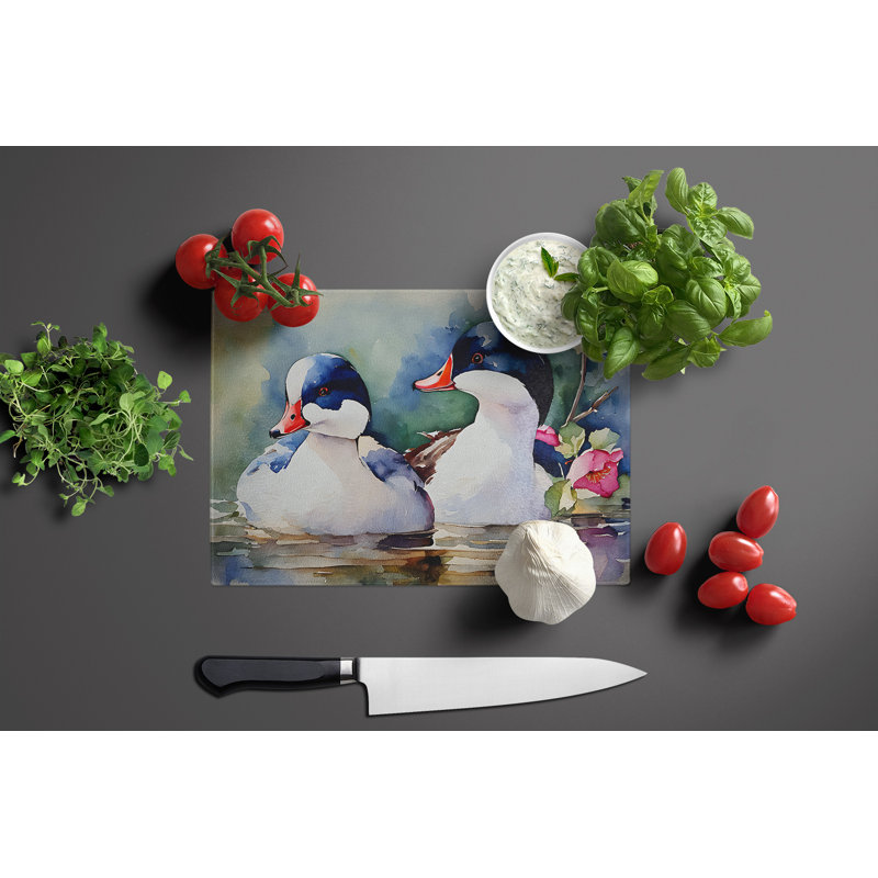 Bufflehead Glass Cutting Board