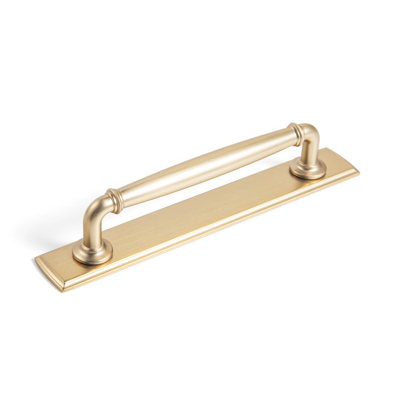 American Classic Antique Bar Pull With Backplate(G011), 5", Champagne Bronze