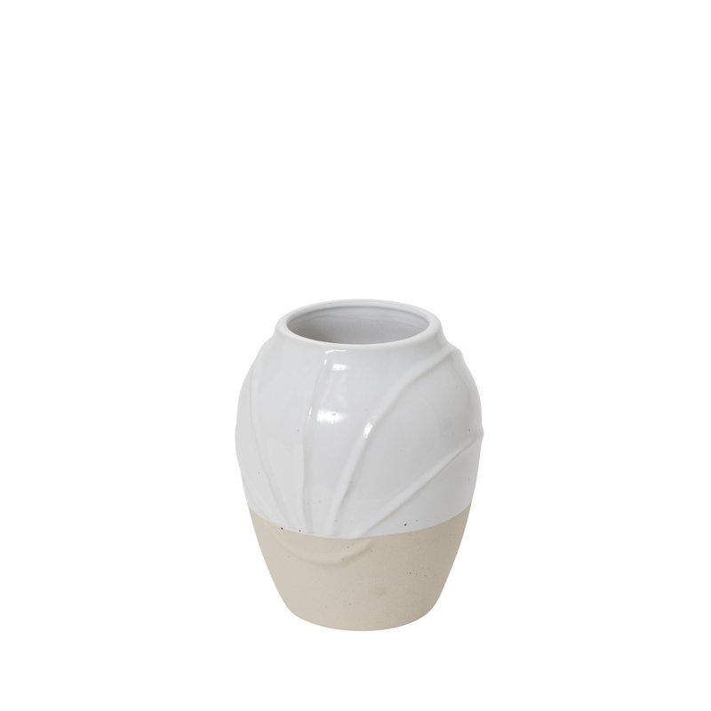 Handmade Ceramic Table Vase, 8.25" H x 6.75" W x 6.75" D
