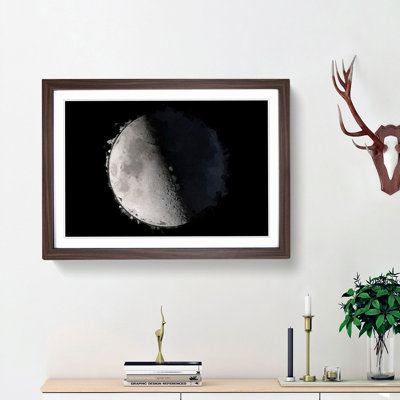 First Quarter of the Moon in Abstract - Picture Frame Graphic Art Print