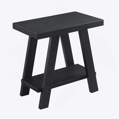 Athens Contemporary Wood Shelf Side Table In Finish
