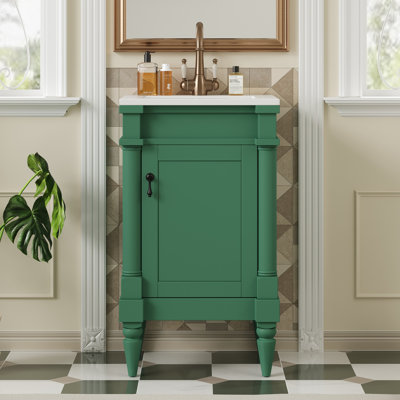 Ensemble de meuble-lavabo moderne 18 po avec lavabo et tablette réglable