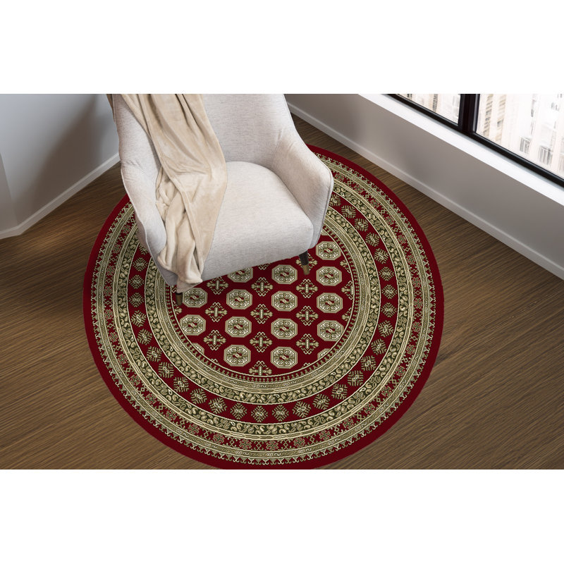 JARDIN ANTIQUE 5,3 RD 57102-1293 ROUGE / BEIGE, Rond 5 pi 3 po