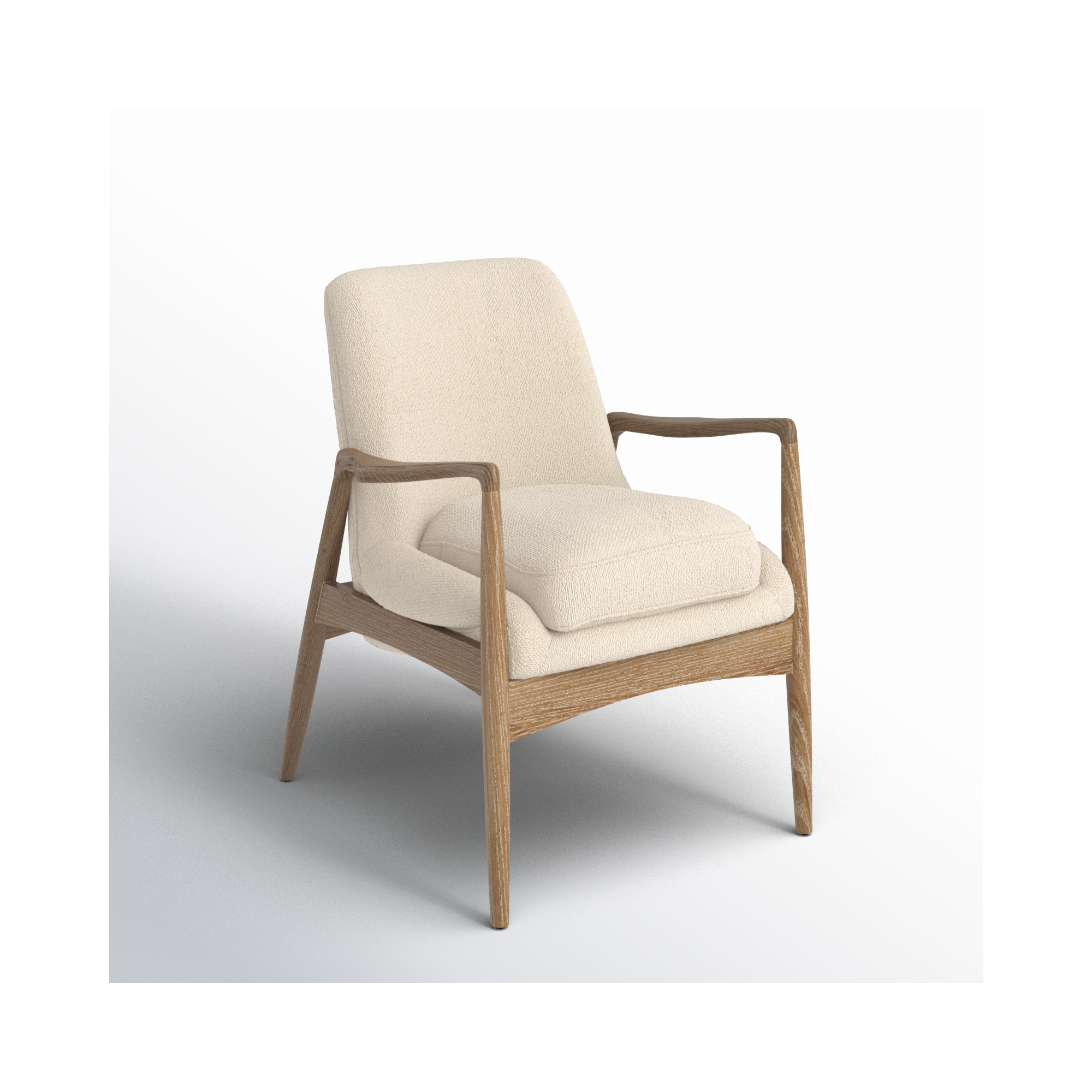 Russell Upholstered Armchair, Light Brown