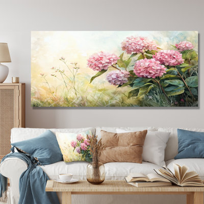 Hortensias dans un pré d'été II - Hortensia décoration murale