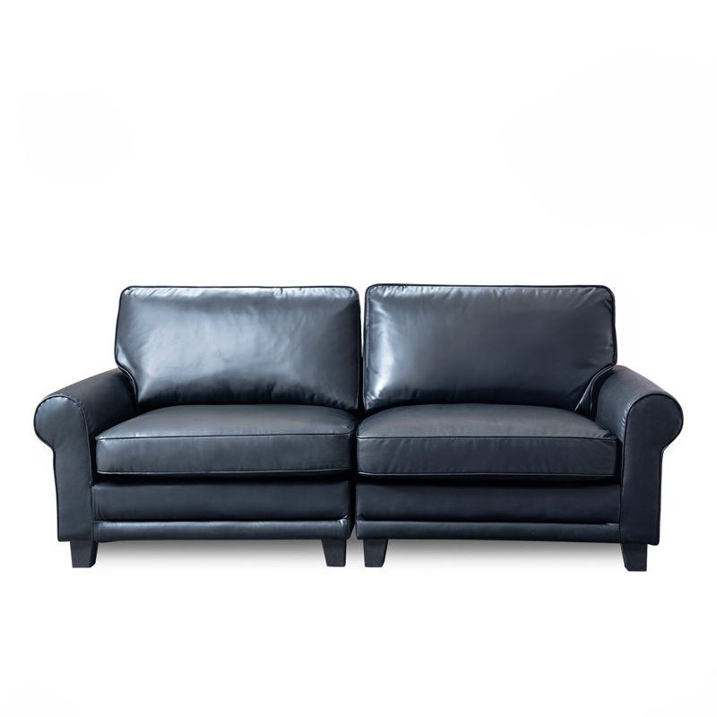 Milanni Upholstered 33.5'' Reception Loveseat, Black