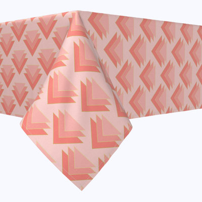 Square Tablecloth, 100% Cotton, 52X52", Stacked Triangles