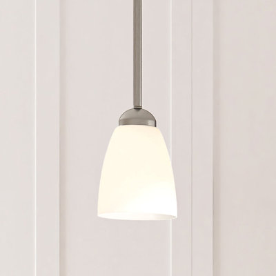 Luminaire suspendu en nickel brossé à 1 lumière Teichos