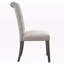 Chaise d'appoint Ferrous Beige Lin et finition grise (ensemble de 2)