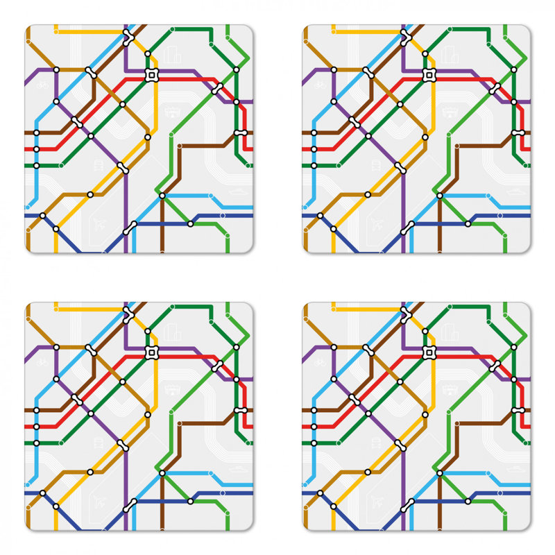 Square 4 Piece Coaster Set