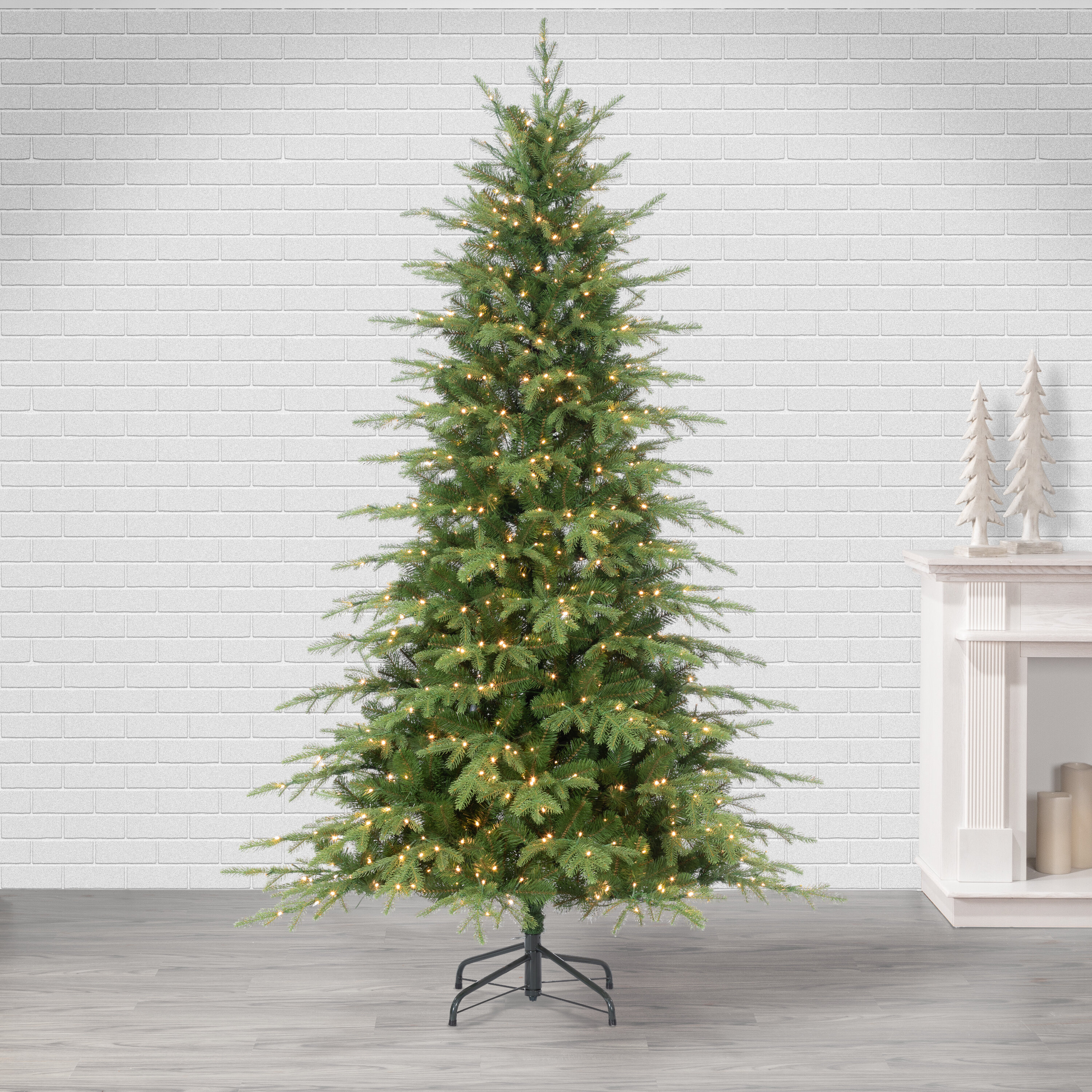 Lighted Artificial Christmas Tree - Includes A Tree Storage Bag and Remote Control The Holiday Aisle Size: 7'6