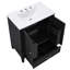 Meuble-lavabo de 30 po avec lavabo, noir rétro, porte à fermeture douce, rangement multiple, tablette en bois de céramique et réglable, tiroir fonctionnel, style autoportant, rangement fonctionnel, noir et évier-129959424