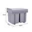 Shel Plastic Manual Lift Pull Out Rubbish Bin - 40L