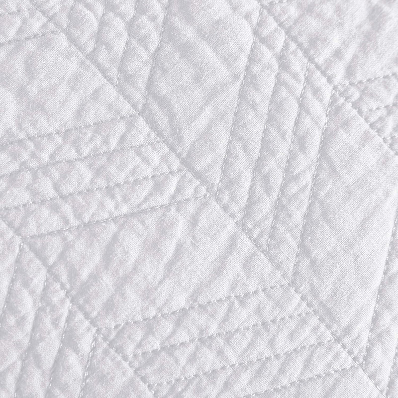 Solid Color Cotton Quilt Cotton Quilt, King Quilt + 2 King Shams, White
