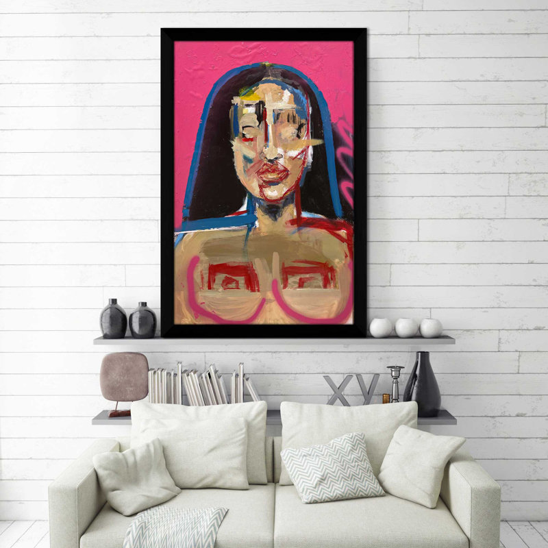 " Untamed (Vertical) " by Cassie Studios, Black Plastic Framed, 27.5" H x 21.5" W x 0.75" D