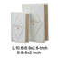Ensemble de 2 boîtes de rangement en simili-livre, similicuir blanc, accent doré