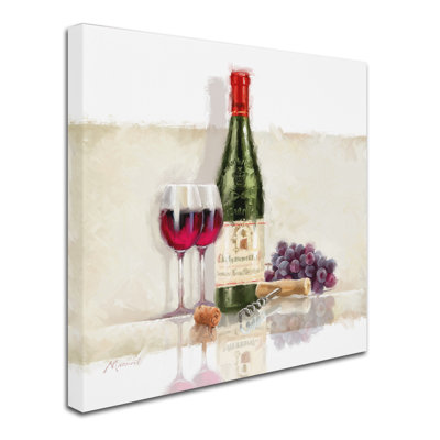 Armand 'Wine with Grapes' Print on Canvas