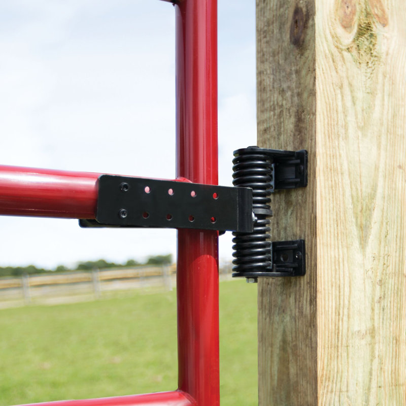 Black Powder-Coated Steel Self-Closing Gate Device