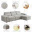 Canapé modulaire de 114,2 po avec dossier inclinable et espace de rangement-262378152